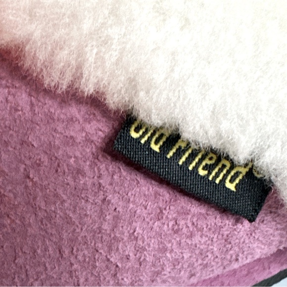 Old Friend Shearling Slippers W5-6 Pink Leather Scuffs - Picture 5 of 7